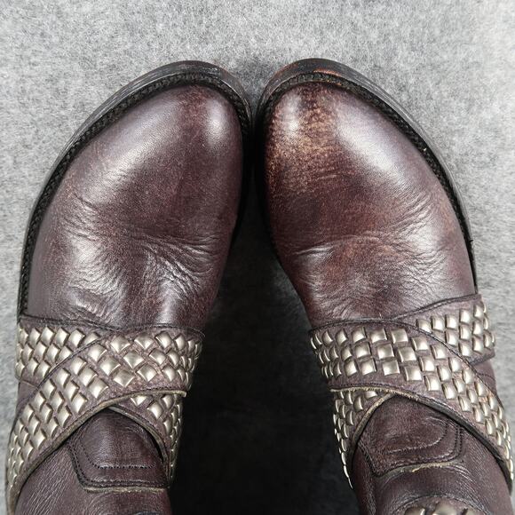 Old Gringo Boots Womens 6 Moto Western Queentia Short Leather Stud Biker Pull On - Picture 9 of 16